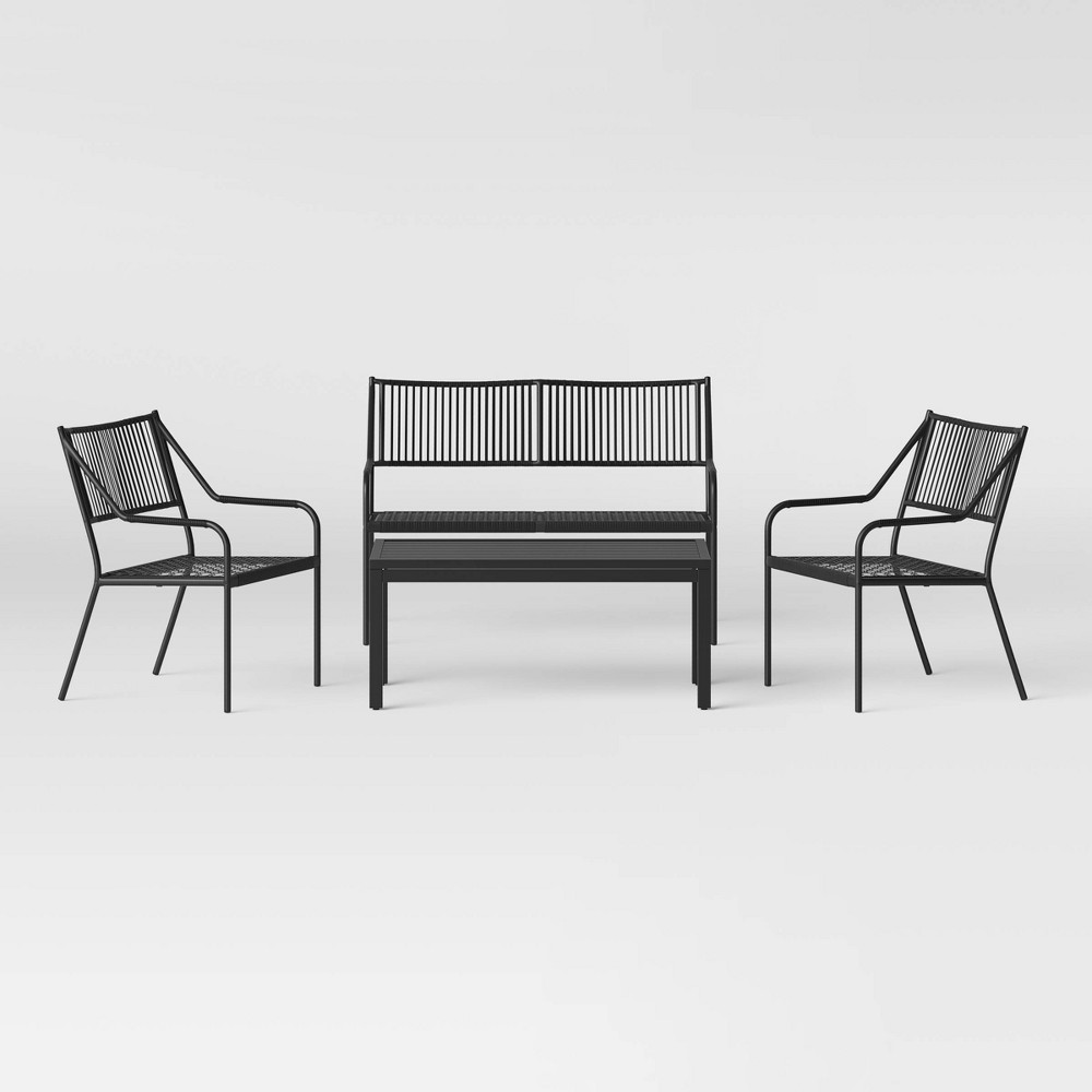 Standish 4pc Patio Conversation Set - Black - Project 62 was $500.0 now $250.0 (50.0% off)