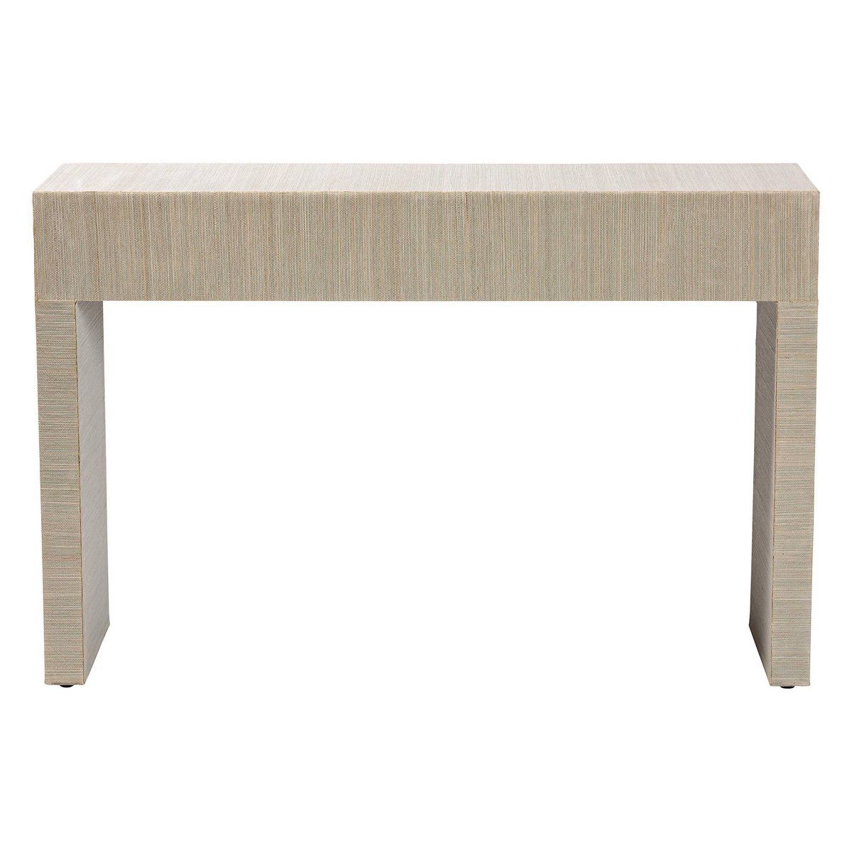 bali & pari Cielo Woven Grasscloth 3 Drawer Console Table Natural/Gold - thumbnail 5