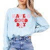 Simply Sage Market S.W.Smiley Have a Good Day Smiley Face Garment Dyed Long Sleeve - 2 of 4