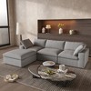 118 in Cloud Couch Line Modular Sofa Couch for Living Room,4-Piece L-Shaped Sectional Sofa Cloud Couch with Ottoman,Washable Covers - 2 of 4