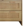 Okak 6-Drawer Rattan Dresser,59" Storage Cabinet with Metal Handles & Wood Legs,Clothes Organizer for Primary Bedroom, Hallway Living Room - 3 of 4