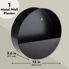 Farmlyn Creek Black Metal Circle Wall Hanging Planter for Home Indoor Decor, 12 inch Dia. - 4 of 4