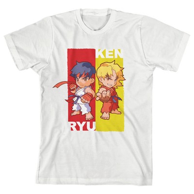 Street Fighter 4 Ken and Ryu Youth Boys Red T-Shirt-Small