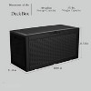 MaseiKar 100 Gallon Waterproof Deck Box, Lockable Resin Storage Box for Patio Furniture Cushions Garden Tools and Outdoor Delivery Storage - 2 of 4