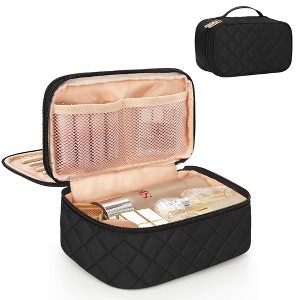 Generic Makeup Bag, Travel Cosmetic Bag, 2 Layers Waterproof Makeup Organizer Storage - 1 of 4