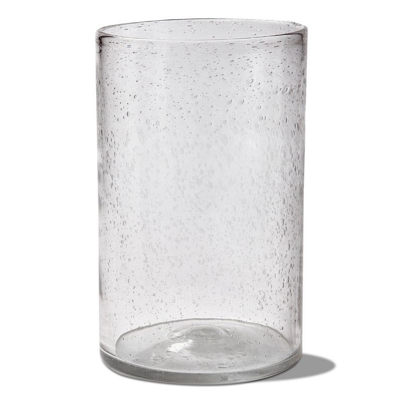 tagltd Headlands Hurricane Vase Clear Glass with White Wave Pillar Candle Holder Large Size, 8.0L x 8.0W x 12.75.6H inches, 1 of 3