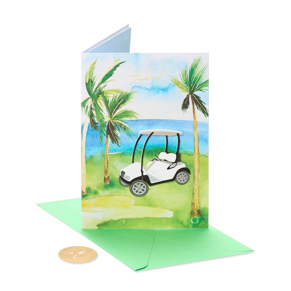 Photos - Envelope / Postcard Birthday Husband Card Tropical Golf Course - PAPYRUS