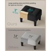 Foot Stool Ottoman with Legs - Linen-Look Fabric, 330 lb Capacity, Hidden Storage, for Living Room/Bedroom - 4 of 4