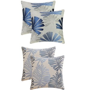 REGALWOVEN 4 Pcs Leaves Pattern Decorative Throw Pillow Covers for Home Decor 18" x 18" - 1 of 4