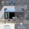 Sapphtopaz Patio Awnings Sunshade Shelter Wall-Mounted Outdoor Pergola Gazebo UV Resistant for Patio, Decks, Backyard - 3 of 4