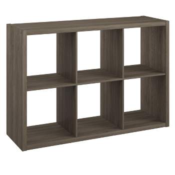 ClosetMaid 6 Cube Organizer Shelf in Graphite Gray Finish - ClosetMaid