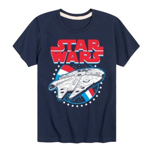 Boys' - Star Wars - Millennium Falcon Americana-Toddler And Youth Short Sleeve Graphic T-Shirt Short Sleeve Graphic T-Shirt - 1 of 4
