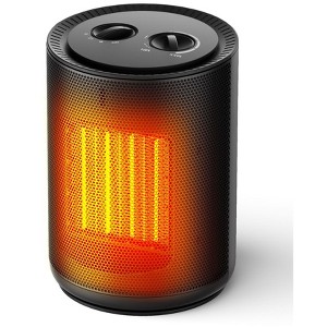 Kismile 1500W Space Heater with 3 Modes, Adjustable Thermostat & Safety Overheat/Tip-Over Protection for Home Office Use - 1 of 4