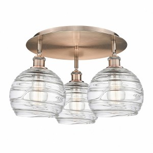 Athens Deco Swirl - 3 Light Flush Mount In Industrial Style-10.38 Inches Tall and 19.75 Inches Wide - 1 of 1