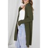 Women's Long Cardigans Cozy Open Front Casual Fall Sweater Coat with Pocket - 3 of 4