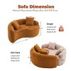 Accent Sofa Couch Contemporary Chenille Upholstered Design for Bedroom or Apartment Wide - 3irtyhousy - 4 of 4