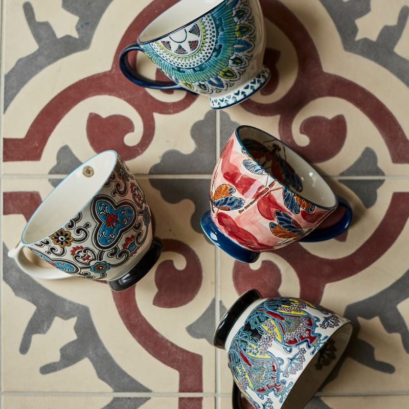 DUKA 13-OZ Andalusia Inspired Porcelain Mug with Rich Colors - Set of Four Mugs, 5 of 9