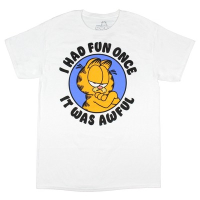 Garfield Men's I Had Fun Once Humerous Adult Short Sleeve T-Shirt