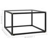 vidaXL Coffee Table Black and transparent - 4 of 4