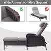 Buenhomino Outdoor Chaise Lounge Chairs Set, Set of 2 Wicker Patio Reclining Chairs with Adjustable Backrest and Cushion, Rattan Lounger for Pool - 4 of 4