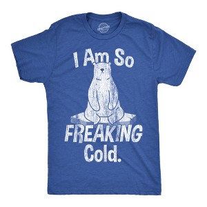 Mens I Am So Freaking Cold Funny T Shirt Sarcastic Winter Tee For Men - Crazy Dog Men's T Shirt - 1 of 4