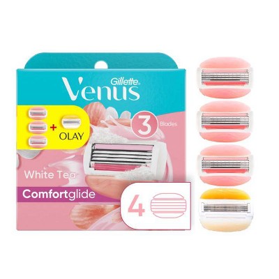 Venus ComfortGlide White Tea Women's Razor Blade Refills + Bonus Coconut Refill - 4ct