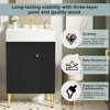 ChicFurnit 21.6 Inch Bathroom Vanity with Sink Freestanding Storage Cabinet Ceramic Sink Left / Right Side Storage for Bathroom, 12.2"*21.6"*33.9" - 4 of 4