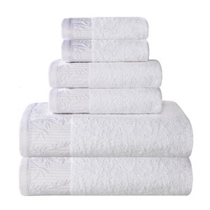 Charming Floral Accent Cotton Towel Set by Blue Nile Mills - 1 of 4