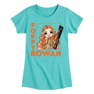Girls' - Rainbow High - Poppy Rowan Christmas Skiing Fitted Short Sleeve Graphic T-Shirt - 1 of 4