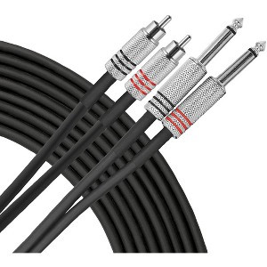 Livewire Advantage Interconnect Dual Cable RCA Male to 1/4" TS Male - 1 of 3