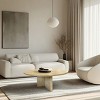 27.6" Natural Marble Coffee Table,Round Small Table with Unique Stone Veining,Genuine Marble Living Room Accent Table-Cuddlewood - 2 of 4