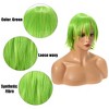 Unique Bargains Women's Wigs with Wig Cap 13" Green - 4 of 4