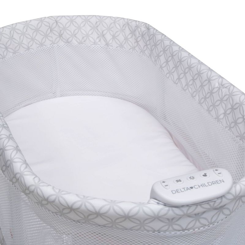 Delta Children Sweet Dreams Bassinet with Airflow Mesh - Gray Infinity, 5 of 9
