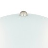360 Lighting Deco Modern Accent Table Lamp 17" High Brushed Steel Touch On Off White Glass Dome Shade for Bedroom Bedside Nightstand Office Family - 3 of 4