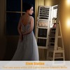 Whizmax 360° Swivel Jewelry Cabinet with LED Lights,Inside Makeup Mirror,Rotatable Full Length Mirror with Jewelry Storage for Bedroom - 3 of 4