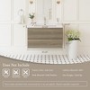 TUYOHW Floating Bathroom Vanity with Sink, Modern Wall-Mounted Bathroom Storage Vanity Cabinet with Resin Top Basin and Soft Close Drawers - 3 of 4