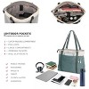Women's Work Bag with Laptop Compartment Zipper Pockets Teacher Totes Purse - 4 of 4