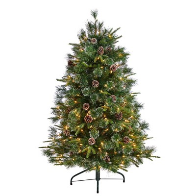 Nearly Natural 5-ft Snowed Tipped Clermont Pine Artificial Christmas Tree
