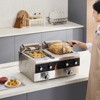 VEVOR Commercial Deep Fryer, Dual Tank 3500W Electric Countertop Fryer, 2 x 9Qt / 8.5L Double Oil Fryer with 2 Baskets, 1mm Thickened Stainless Steel - 2 of 4