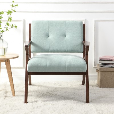30" Mid-Century Modern Accent Chair with Plush Cushions