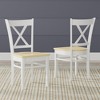 Glenwillow Home 48" Wood Dining Table + Cross Back Dining Chairs Dining Set (3-Piece or 5-Piece Set) - 3 of 4