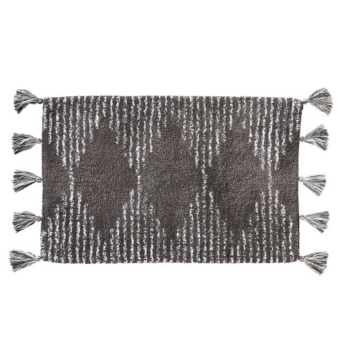 Diamond Trellis Bath Rug - Graphite, 21 x 34 - Frontgate Resort Collection™  - Yahoo Shopping