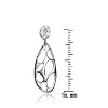Guili Radiant Oval Charm Sterling Silver Cubic Zirconia Oval Drop Earrings for a Luxurious, Sparkling Appeal That Enhances Every Outfit - 3 of 4