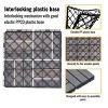 Syemin Carpet Tiles Interlocking Deck Tiles Checker Pattern Square Acacia Hardwood Outdoor Flooring for Pool Side, Light Gray, 25.59"*14"*14.3" - 3 of 4