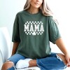 Simply Sage Market Women's Mama Checkered Clover St. Patrick's Day Short Sleeve Garment Dyed Tee - 2 of 3