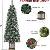 6FT Potted Christmas Tree with 140 Warm Led Lights Artificial Christmas Tree Outdoor Decor Ninjas Light Box Pencil Tree Sticky Chalk Tree Body 1 Pack - 2 of 4