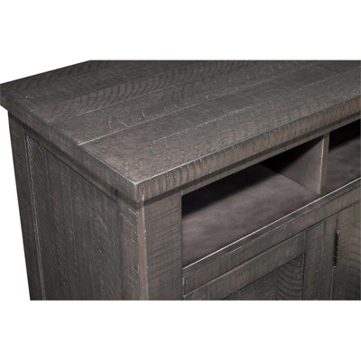 Rustic Grey Solid Pine West Mill 65" TV Stand with Cabinet