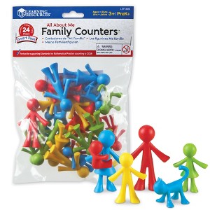 Learning Resources Family Counters Smart Pack Counting and Sorting Toy: 24 Plastic Pieces, Math Focus, Ages 3+, 1-2 Players - 1 of 3