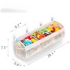 Angel Sar 3 Compartment Bath Toy Organizer, Large Openings Mesh Storage with Suction Cups, Bathroom Toy Holder - 3 of 4
