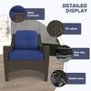 Yardsight Patio Wicker Chairs With Cushions (Set Of 2) - 3 of 4